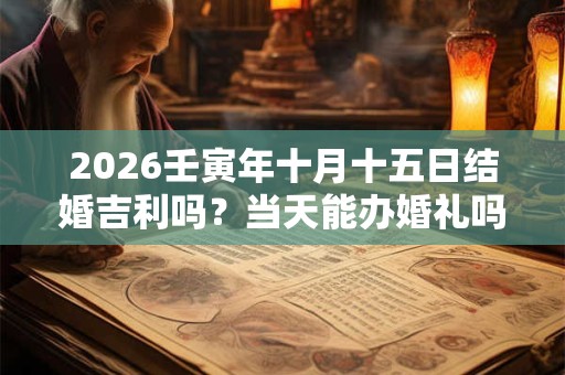 2026壬寅年十月十五日结婚吉利吗？当天能办婚礼吗？