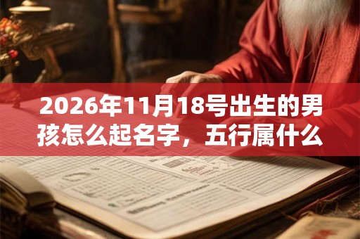 2026年11月18号出生的男孩怎么起名字，五行属什么
