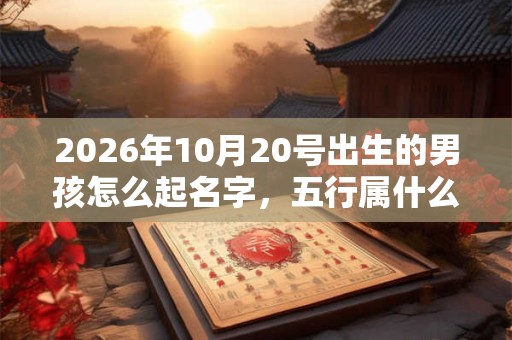 2026年10月20号出生的男孩怎么起名字，五行属什么