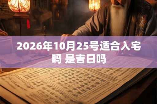 2026年10月25号适合入宅吗 是吉日吗