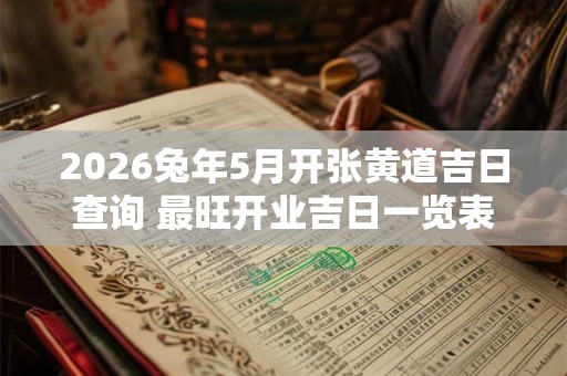 2026兔年5月开张黄道吉日查询 最旺开业吉日一览表