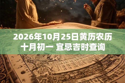 2026年10月25日黄历农历十月初一 宜忌吉时查询
