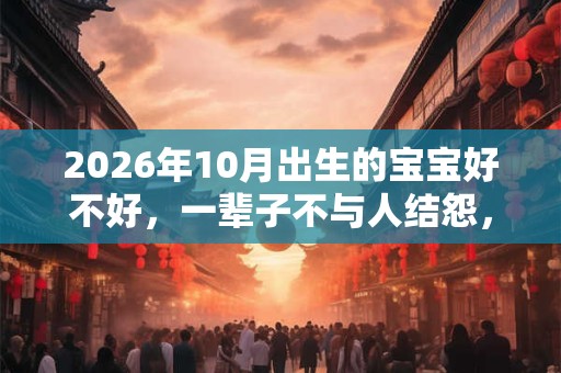 2026年10月出生的宝宝好不好,一辈子不与人结怨,贵人四面簇拥 2026年10月出生的宝宝好不好,一辈子不与人结怨,贵人四面簇拥