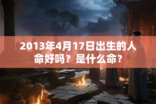 2013年4月17日出生的人命好吗？是什么命？