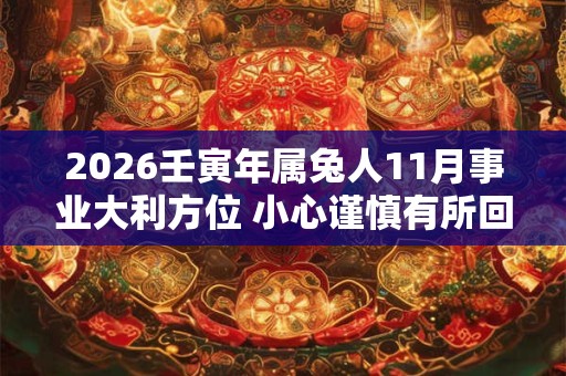 2026壬寅年属兔人11月事业大利方位 小心谨慎有所回报