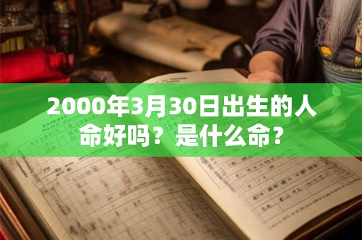 2000年3月30日出生的人命好吗？是什么命？