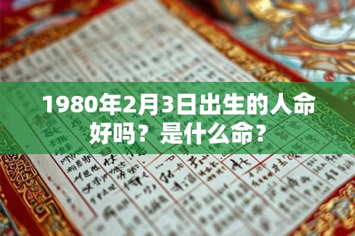 1980年2月3日出生的人命好吗？是什么命？