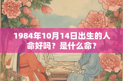 1984年10月14日出生的人命好吗？是什么命？