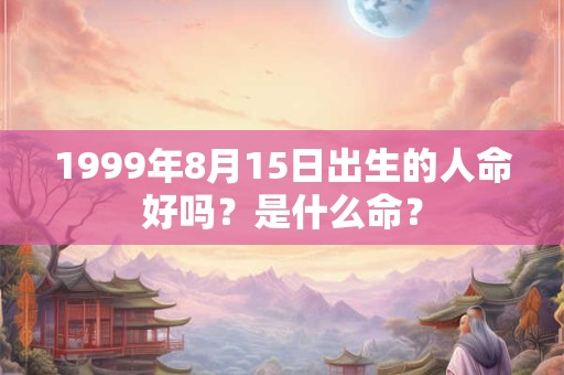 1999年8月15日出生的人命好吗？是什么命？
