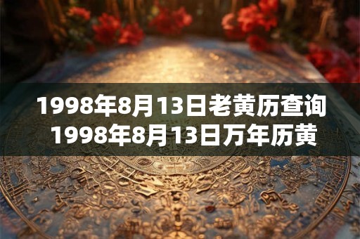 1998年8月13日老黄历查询 1998年8月13日万年历黄道吉日