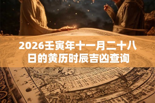 2026壬寅年十一月二十八日的黄历时辰吉凶查询