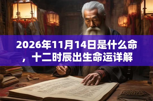 2026年11月14日是什么命，十二时辰出生命运详解