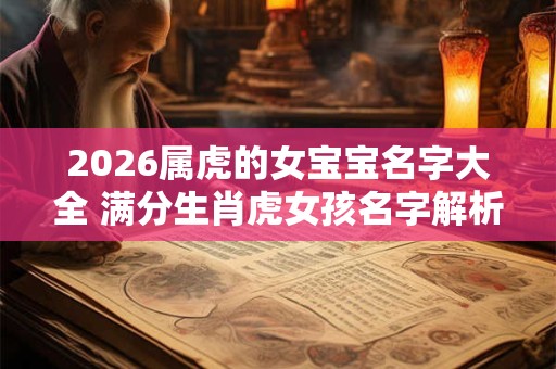 2026属虎的女宝宝名字大全 满分生肖虎女孩名字解析