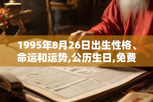 1995年8月26日出生性格、命运和运势,公历生日,免费算命 1995年8月26日出生性格、命运和运势,公历生日,免费算命