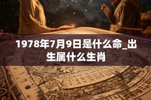 1978年7月9日是什么命_出生属什么生肖 1978年7月9日是什么命_出生属什么生肖