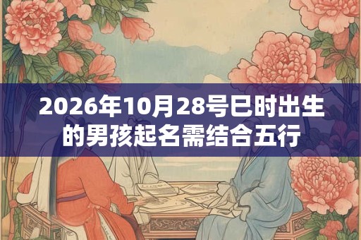 2026年10月28号巳时出生的男孩起名需结合五行