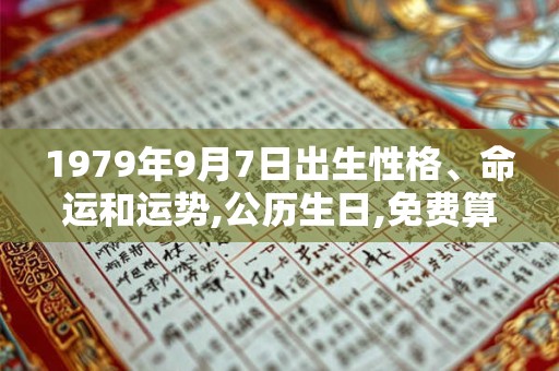 1979年9月7日出生性格、命运和运势,公历生日,免费算命 1979年9月7日出生性格、命运和运势,公历生日,免费算命