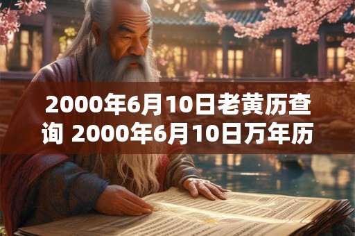 2000年6月10日老黄历查询 2000年6月10日万年历黄道吉日