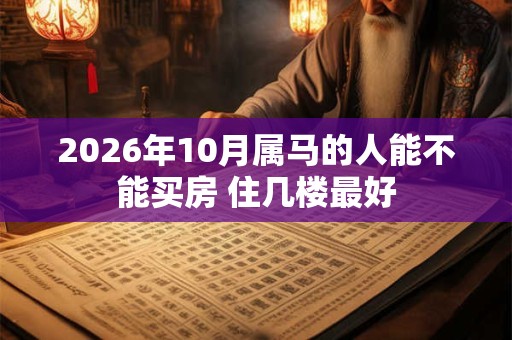 2026年10月属马的人能不能买房 住几楼最好