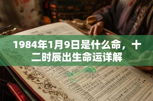 1984年1月9日是什么命，十二时辰出生命运详解