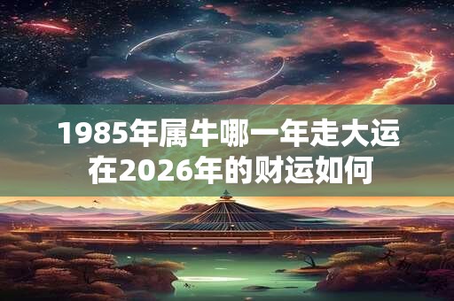 1985年属牛哪一年走大运 在2026年的财运如何