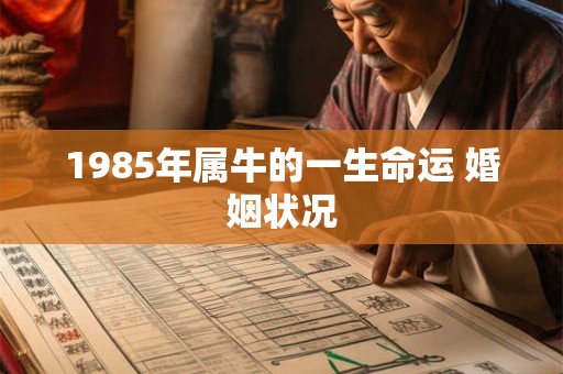 1985年属牛的一生命运 婚姻状况