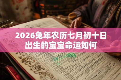 2026兔年农历七月初十日出生的宝宝命运如何