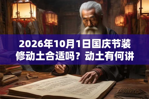 2026年10月1日国庆节装修动土合适吗？动土有何讲究？