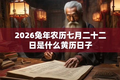 2026兔年农历七月二十二日是什么黄历日子 2026兔年农历七月二十二日是什么黄历日子