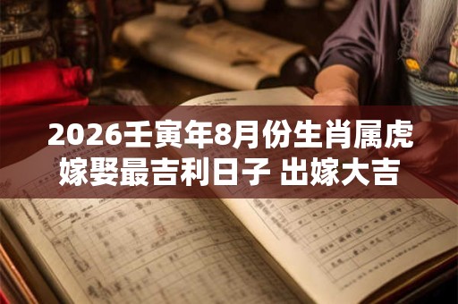 2026壬寅年8月份生肖属虎嫁娶最吉利日子 出嫁大吉日子