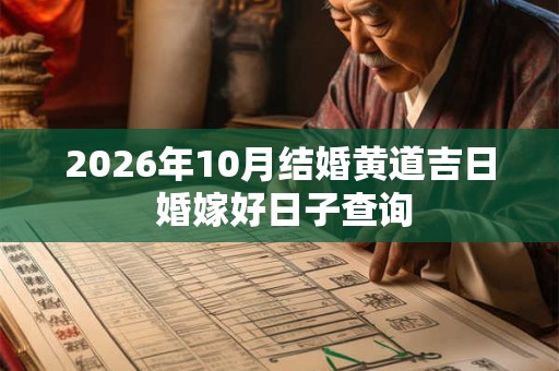 2026年10月结婚黄道吉日 婚嫁好日子查询 2026年10月结婚黄道吉日 婚嫁好日子查询