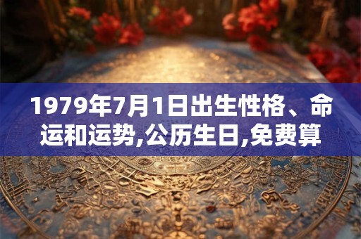 1979年7月1日出生性格、命运和运势,公历生日,免费算命 1979年7月1日出生性格、命运和运势,公历生日,免费算命