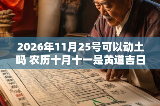 2026年11月25号可以动土吗 农历十月十一是黄道吉日吗