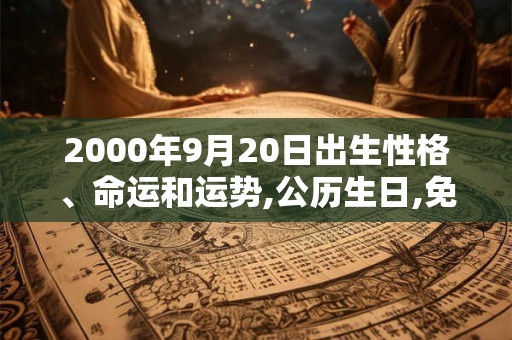 2000年9月20日出生性格、命运和运势,公历生日,免费算命 2000年9月20日出生性格、命运和运势,公历生日,免费算命