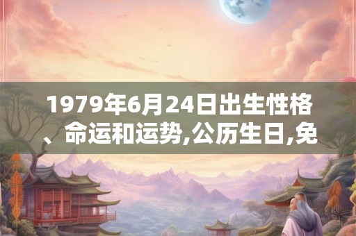 1979年6月24日出生性格、命运和运势,公历生日,免费算命 1979年6月24日出生性格、命运和运势,公历生日,免费算命