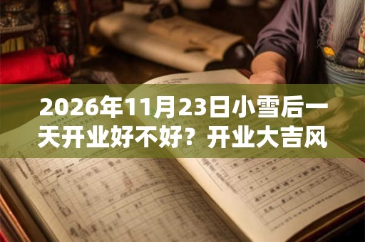 2026年11月23日小雪后一天开业好不好？开业大吉风水注意事项？
