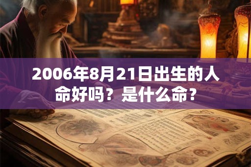 2006年8月21日出生的人命好吗？是什么命？