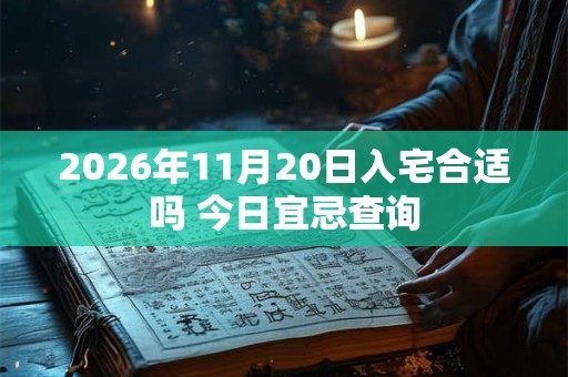 2026年11月20日入宅合适吗 今日宜忌查询