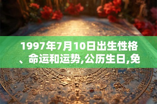 1997年7月10日出生性格、命运和运势,公历生日,免费算命 1997年7月10日出生性格、命运和运势,公历生日,免费算命