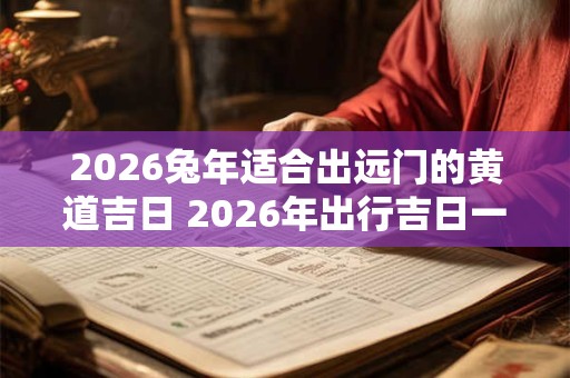 2026兔年适合出远门的黄道吉日 2026年出行吉日一览表