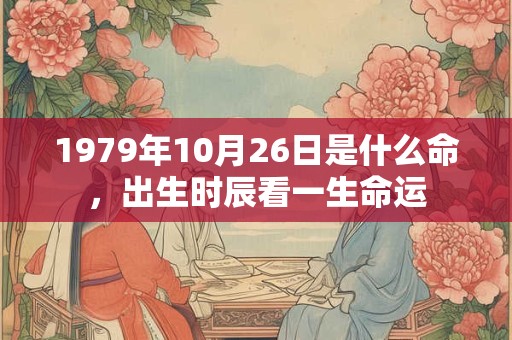 1979年10月26日是什么命,出生时辰看一生命运 1979年10月26日是什么命,出生时辰看一生命运