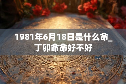 1981年6月18日是什么命_丁卯命命好不好