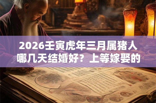 2026壬寅虎年三月属猪人哪几天结婚好?上等嫁娶的吉日 2026壬寅虎年三月属猪人哪几天结婚好?上等嫁娶的吉日