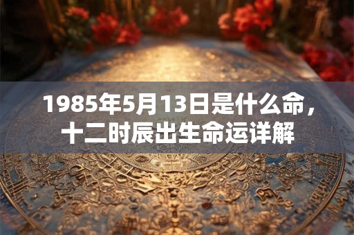 1985年5月13日是什么命，十二时辰出生命运详解