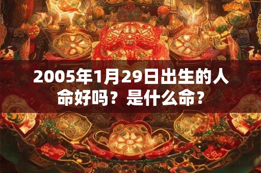 2005年1月29日出生的人命好吗？是什么命？