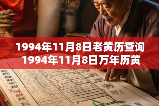 1994年11月8日老黄历查询 1994年11月8日万年历黄道吉日