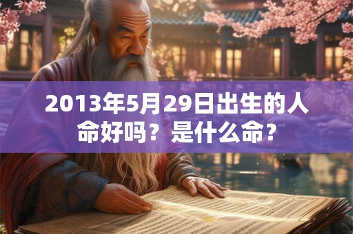 2013年5月29日出生的人命好吗？是什么命？