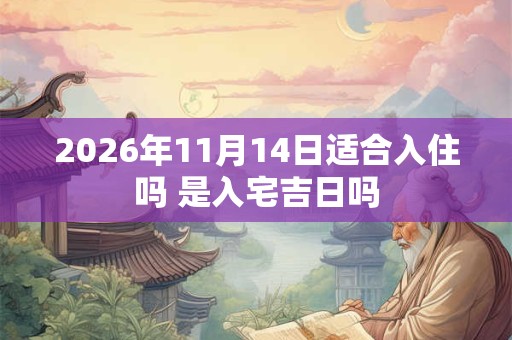 2026年11月14日适合入住吗 是入宅吉日吗