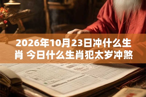 2026年10月23日冲什么生肖 今日什么生肖犯太岁冲煞查询: 2026年10月23日冲什么生肖 今日什么生肖犯太岁冲煞查询: