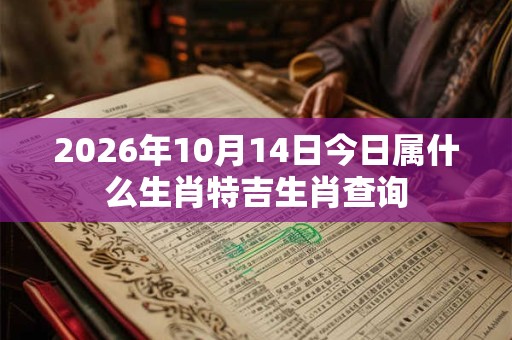 2026年10月14日今日属什么生肖特吉生肖查询
